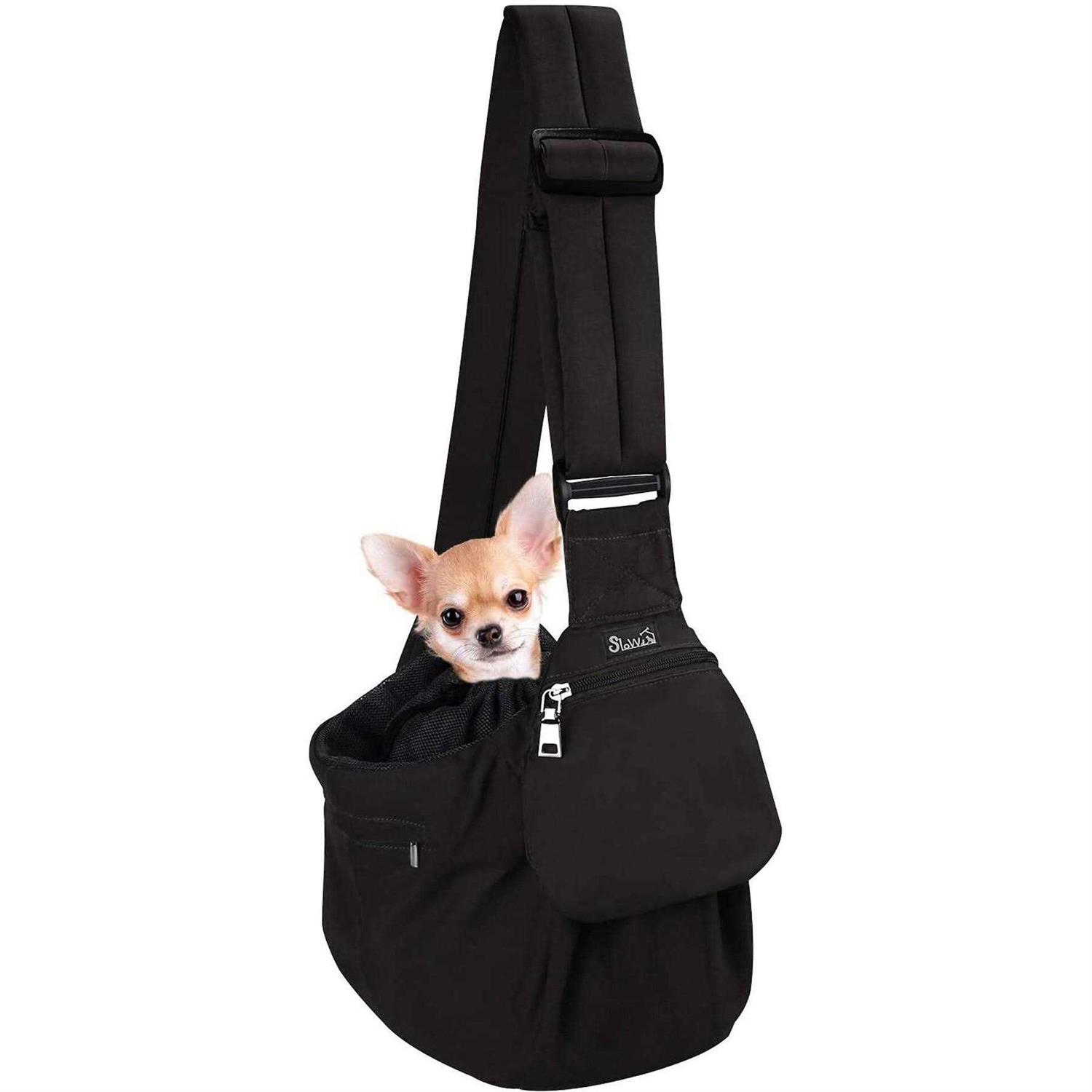 SlowTon Adjustable Hard Bottom Support Cat & Dog Sling