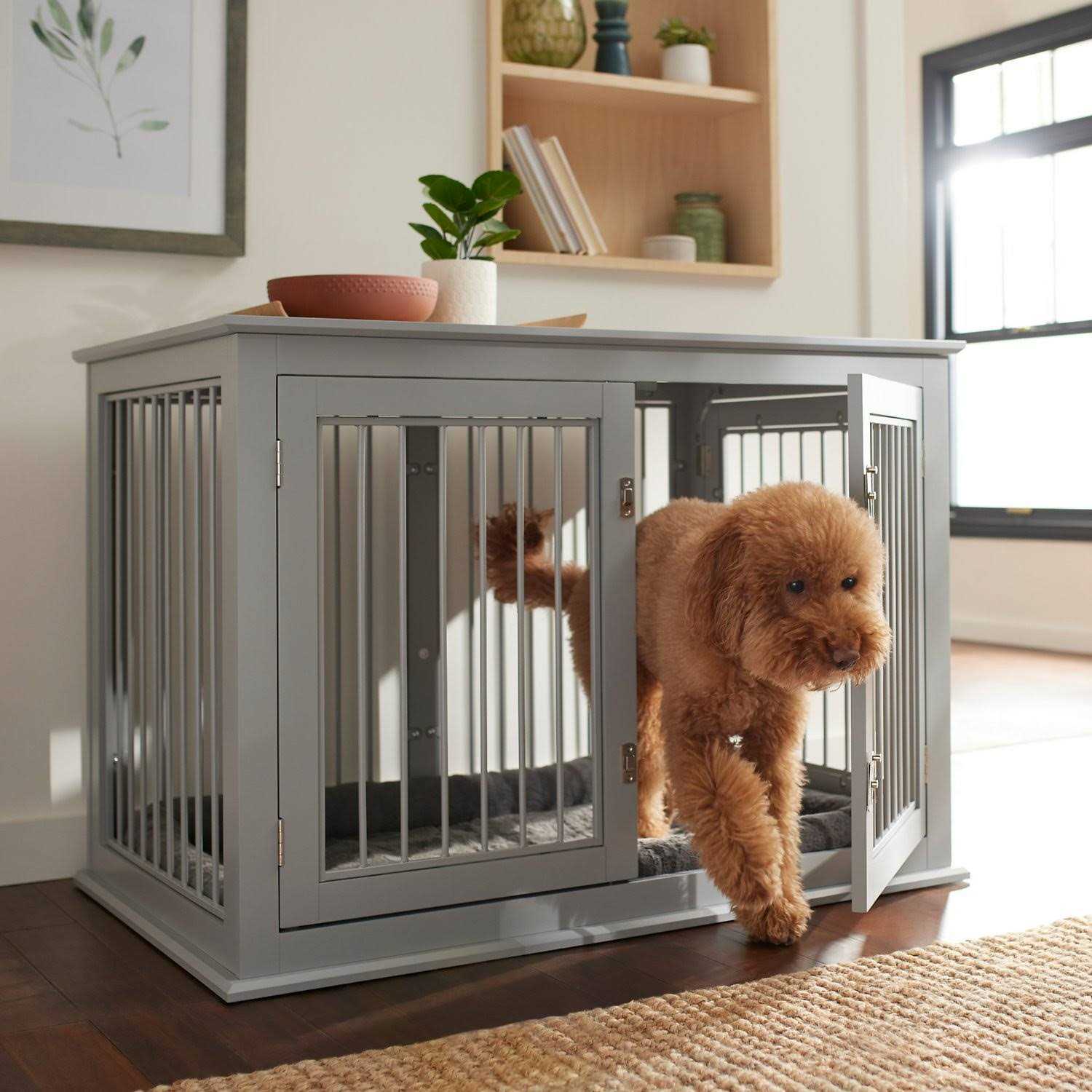 Frisco Double Door Furniture Style Dog Crate