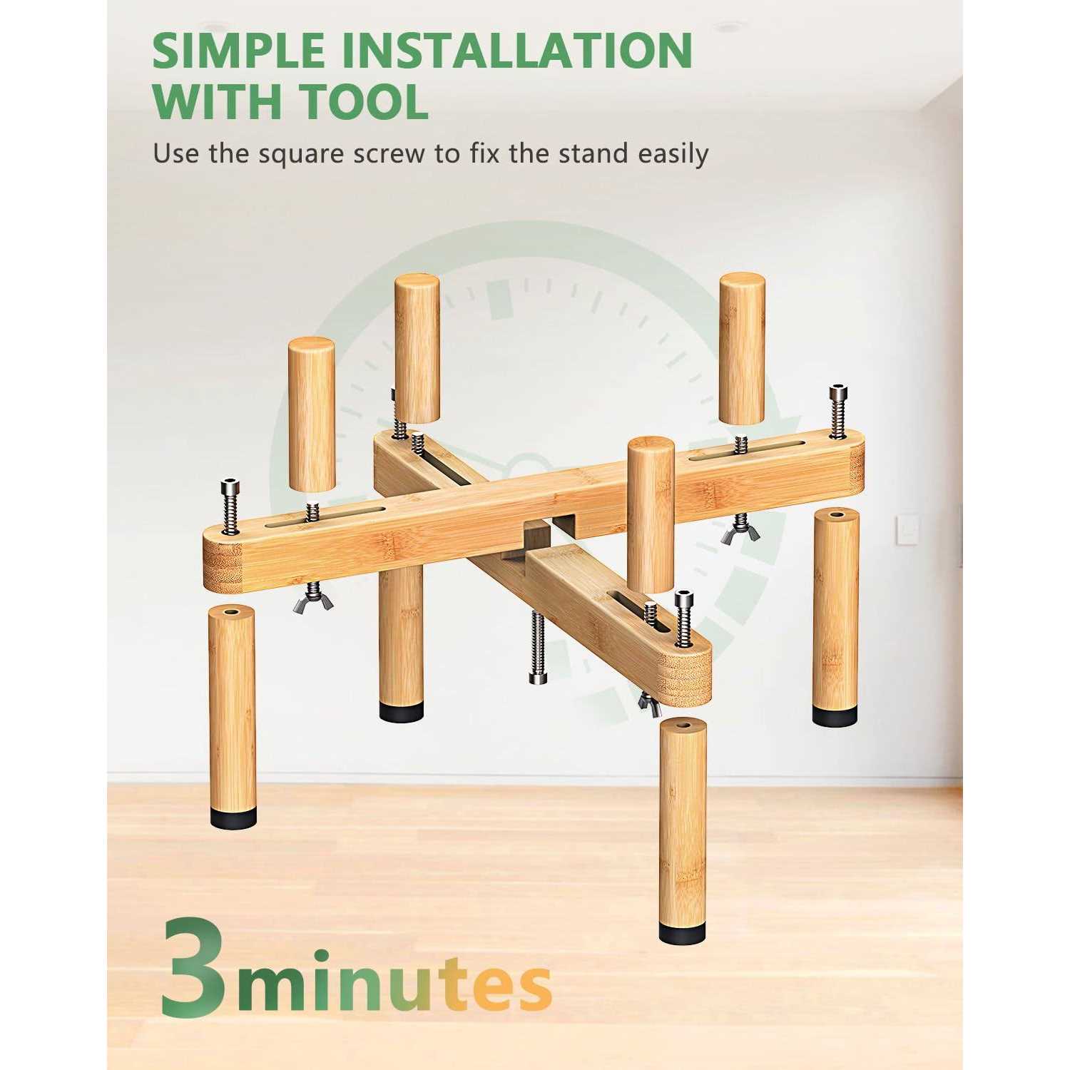 Vantic Dog Bowl Stand Adjustable Elevated Dog Food Stand For 65-11 Wide Bowls