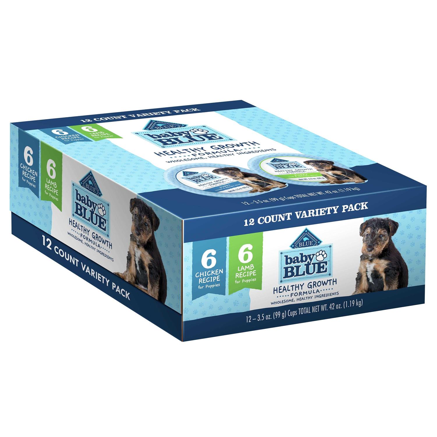 Blue Buffalo Baby Blue Natural Chicken Lamb & Vegetable Recipe Variety Pack Puppy Wet Food