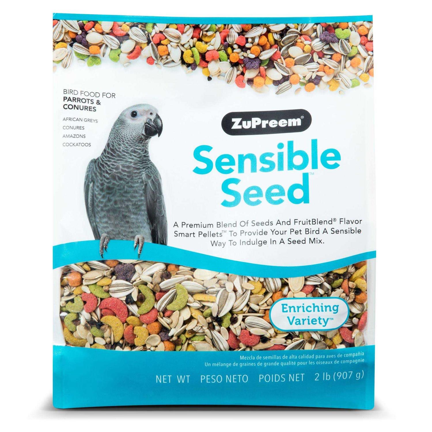 ZuPreem Sensible Seed Bird Food for Parrots & Conures