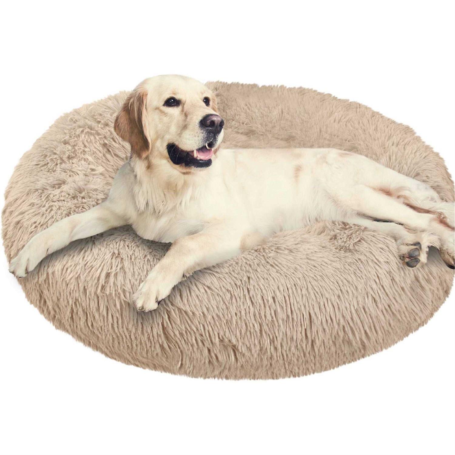 PetAmi Calming Dog Bed for Puppy Cat Kitten Round Washable Pet Bed