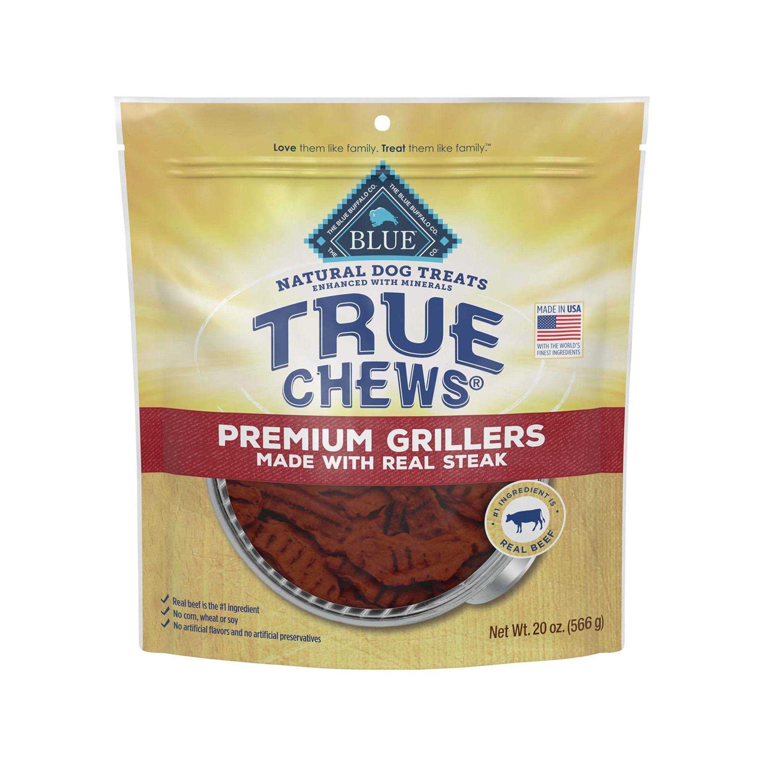 Blue Buffalo True Chews Premium Grillers Natural Steak Dog Treats