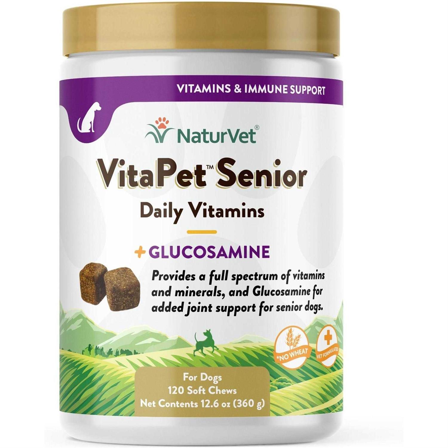 NaturVet VitaPet Senior Daily Vitamins Plus Glucosamine