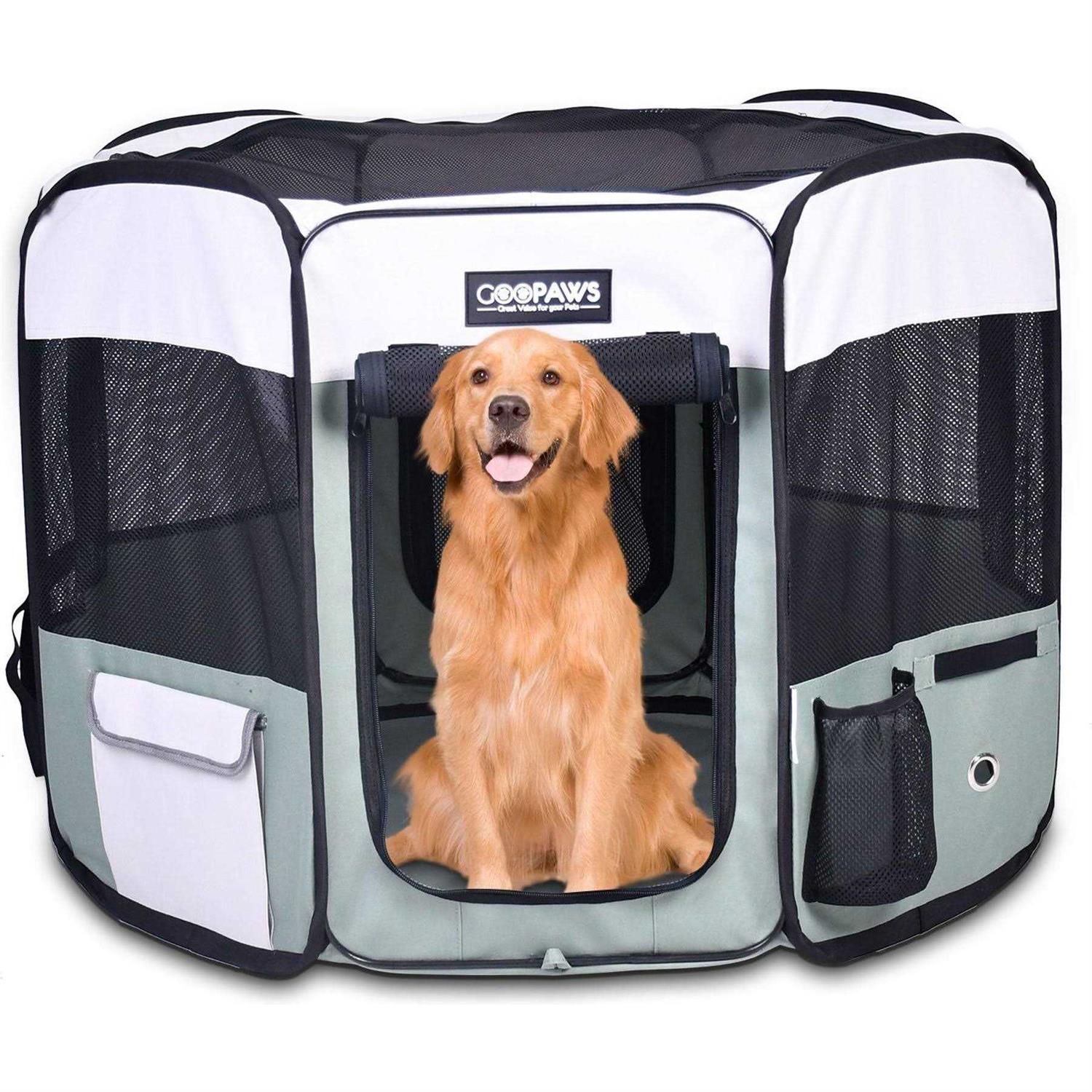 Jespet Portable Dog Exercise Pet Soft-Side Playpen