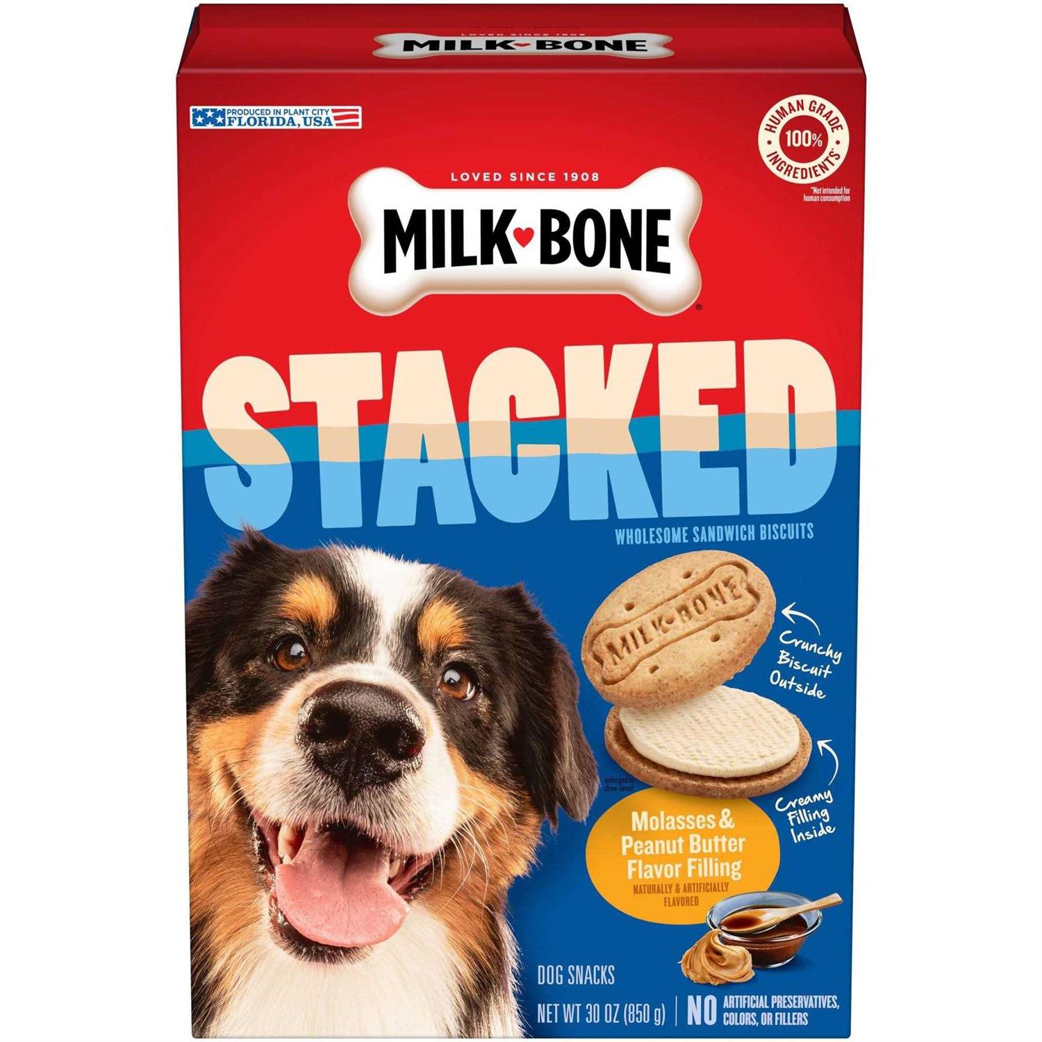 Milk-Bone Stacked Molasses & Peanut Butter Dog Treats