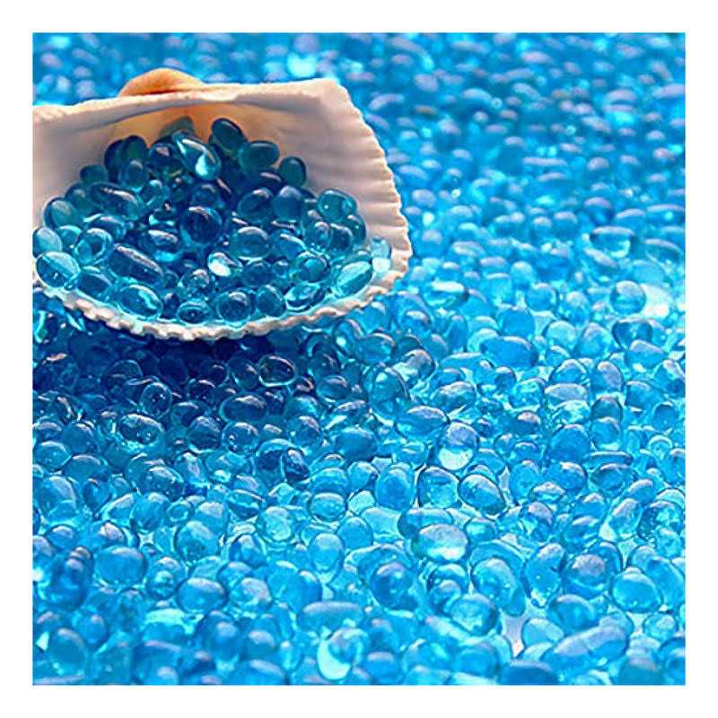 Wayber Glass Stones 1lb/460g Irregular Sea Glass Pebbles Non-toxic Artificial Crystal Gemstones for Aquarium Turtle Tank Vase Filler Terrarium Flowe