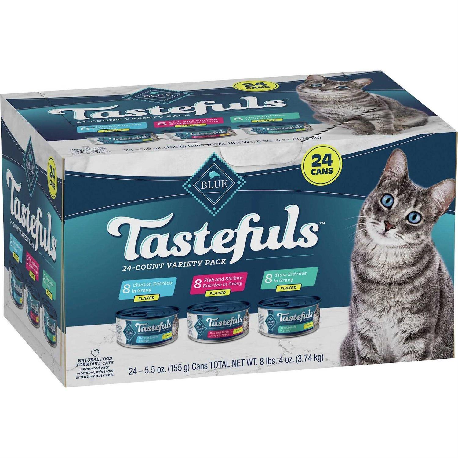 Blue Buffalo Tasteful Tuna Chicken Fish & Shrimp Flaked Variety Pack Wet Cat Food