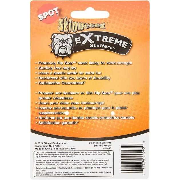 Skinneeez Dog Toy Extreme Stuffer Frog