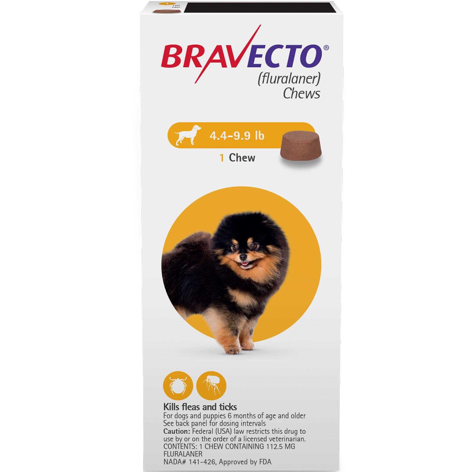 4.4-9.9 lbs Bravecto Chews for Dogs