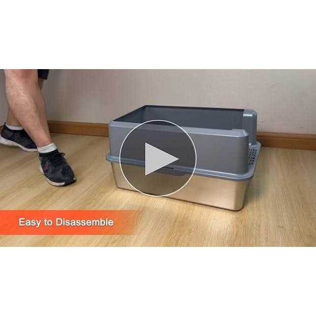 Suitfeel Enclosed Stainless Steel Litter Box XL Metal Litter Box with High Side
