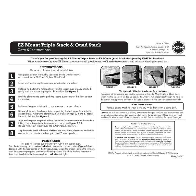 K&H Pet Products EZ Mount Window Kitty Sill Stack