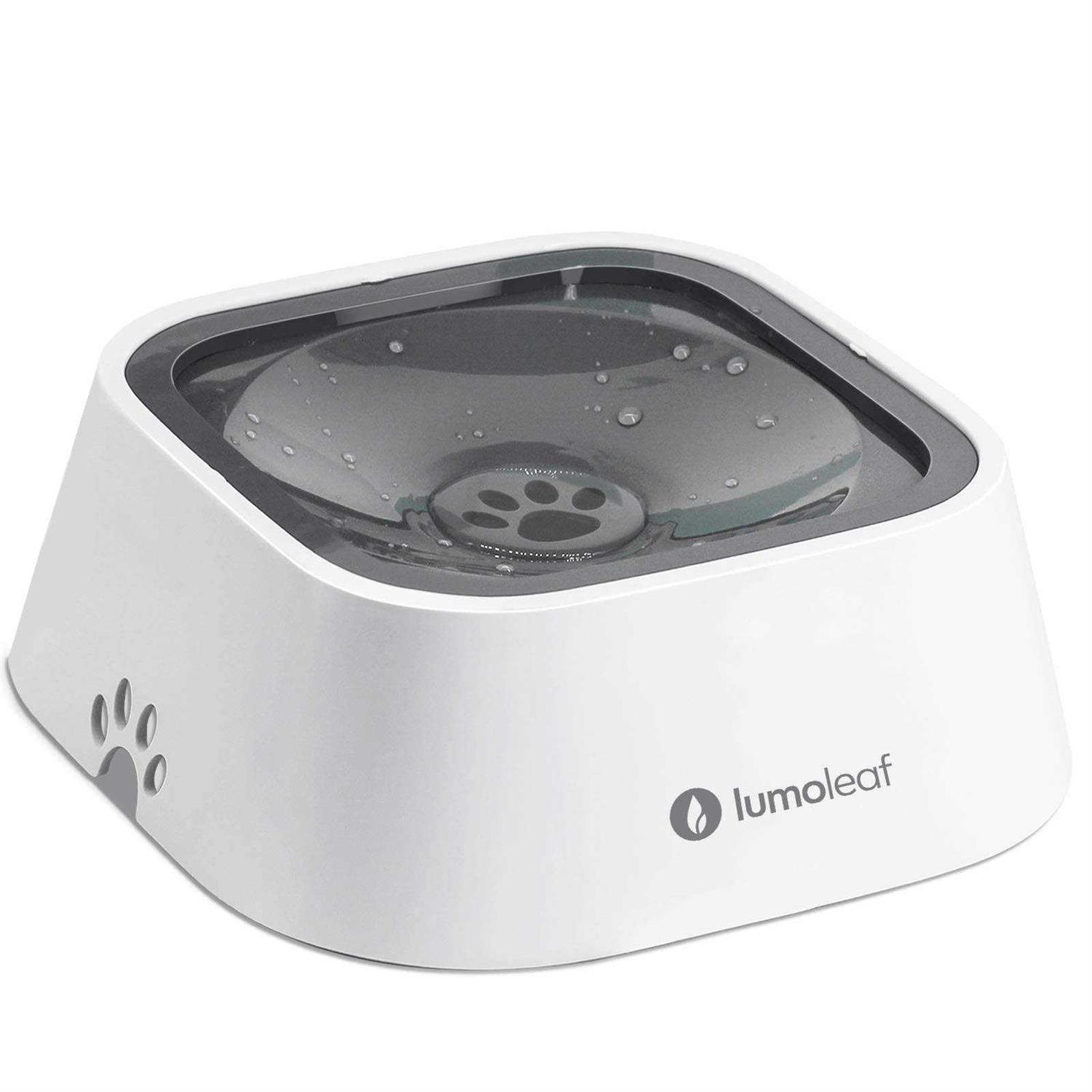 LumoLeaf Dog Water Bowl Pet Slow Water Feeder Bowl No Spill Dog Bowl