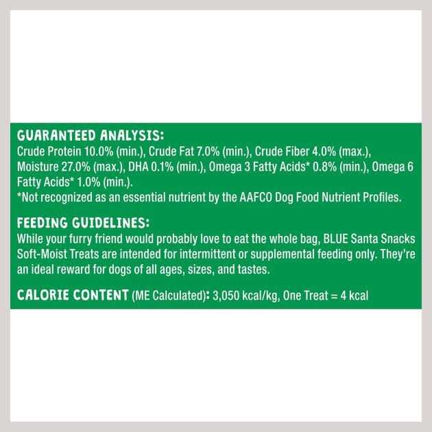 Blue Buffalo Chicken Santa Snacks Natural Soft Dog Treats