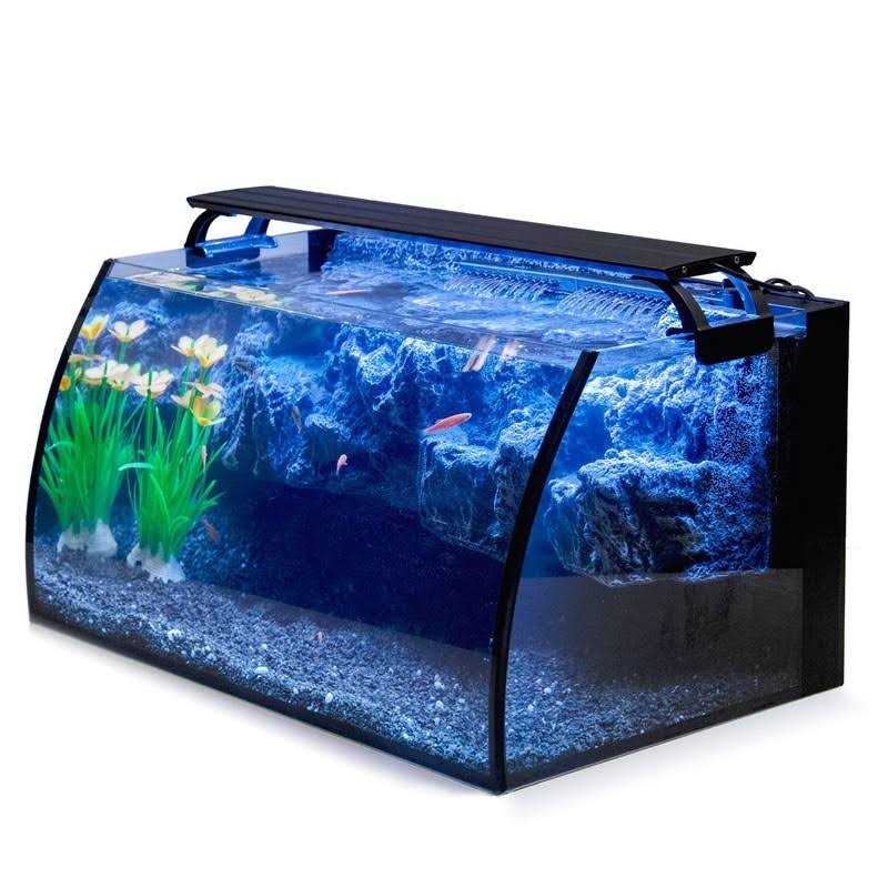 Hygger Horizon 8 Gallon LED Glass Aquarium Kit for Starters with 7W Power Filter Pump