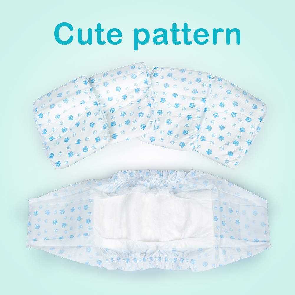 Flying Paws Male Dog Diapers Absorbent Male Dog Wraps Belly Bands for Male Dogs with Leak Protection, Excitable Urination, Incontinence, or Male