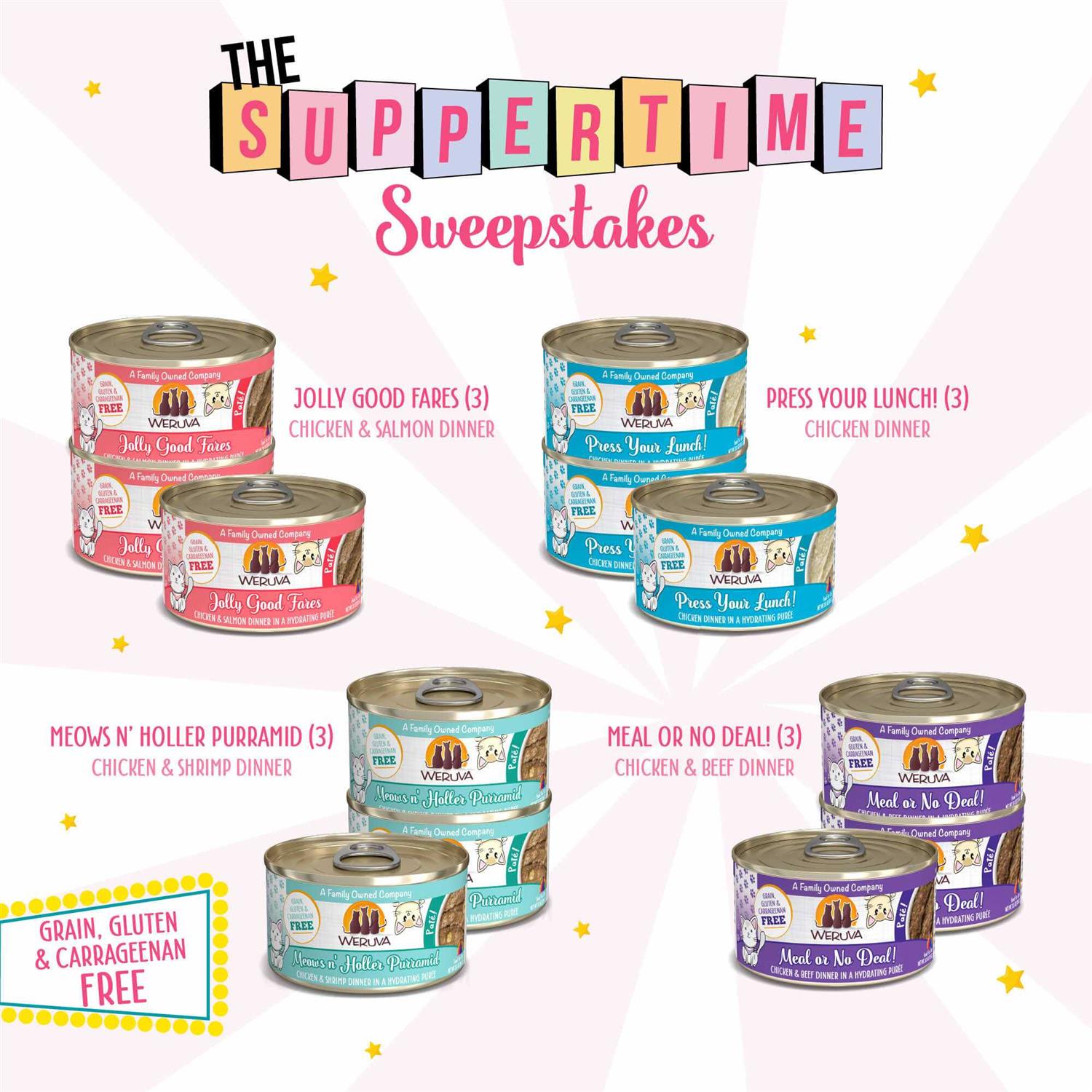 Weruva Suppertime Sweepstakes Pate Variety Pack Canned Cat Food