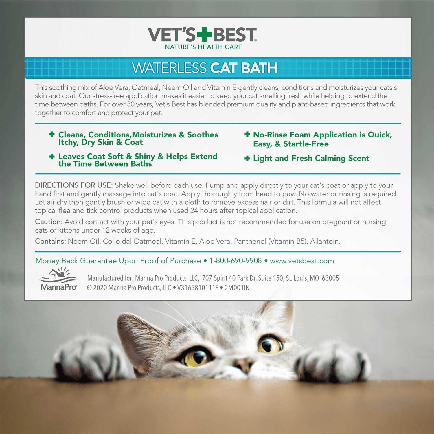 Vet’s Best Cat Waterless Bath