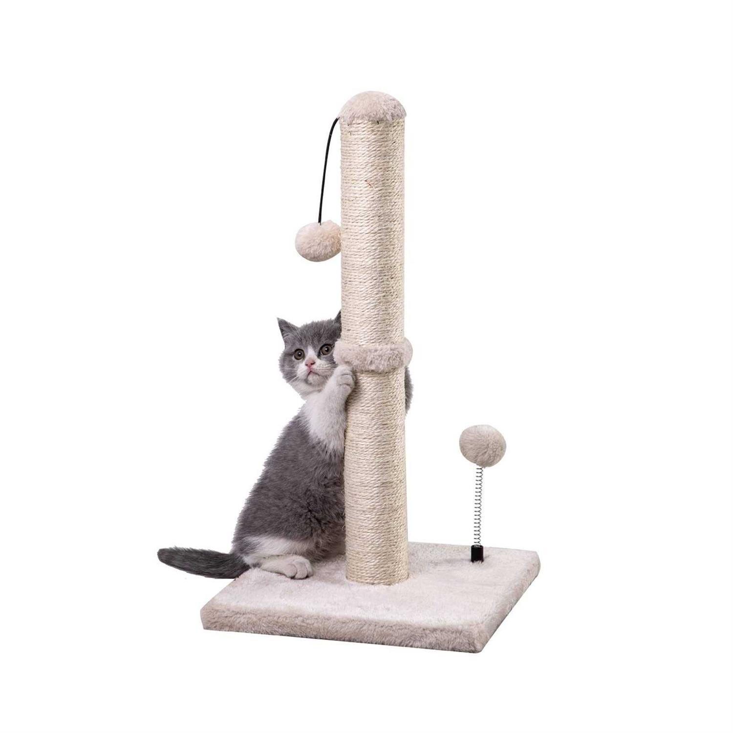 MECOOL Cat Scratching Post Premium Basics Kitten Scratcher Sisal Scratch Posts Hanging Ball Cats