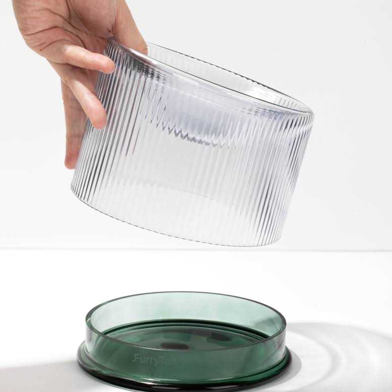 Fooddict Handmade Glass Cat Bowl