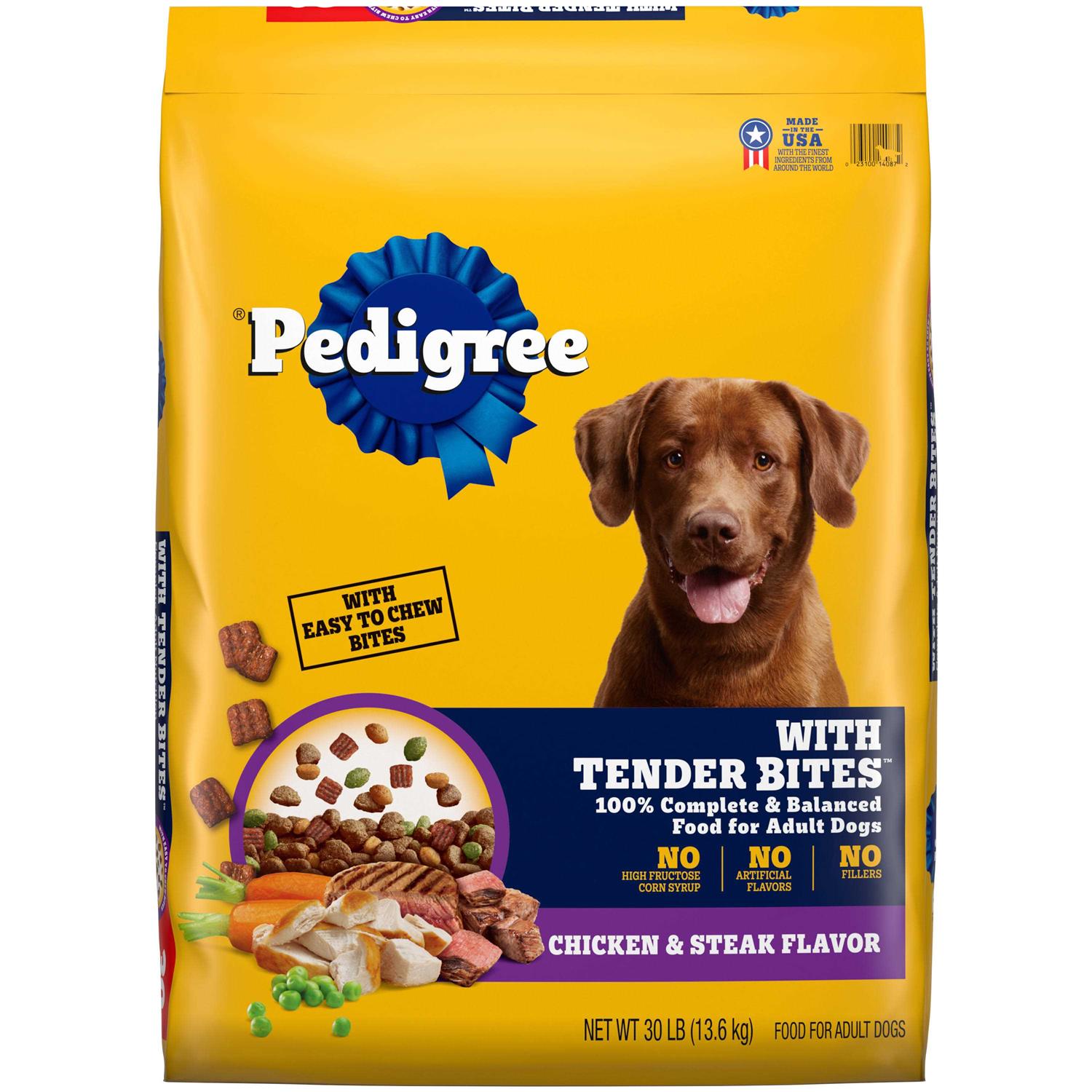 Pedigree Tender Bites Adult Dry Dog Food Chicken and Steak