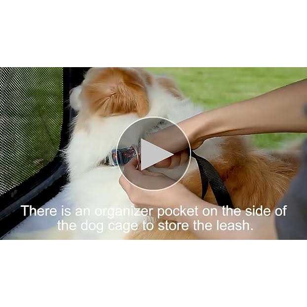 Pettycare Collapsible Dog Crate Dogs 4-Door Foldable Soft Dog Kennel with Chew Proof Mesh Windows