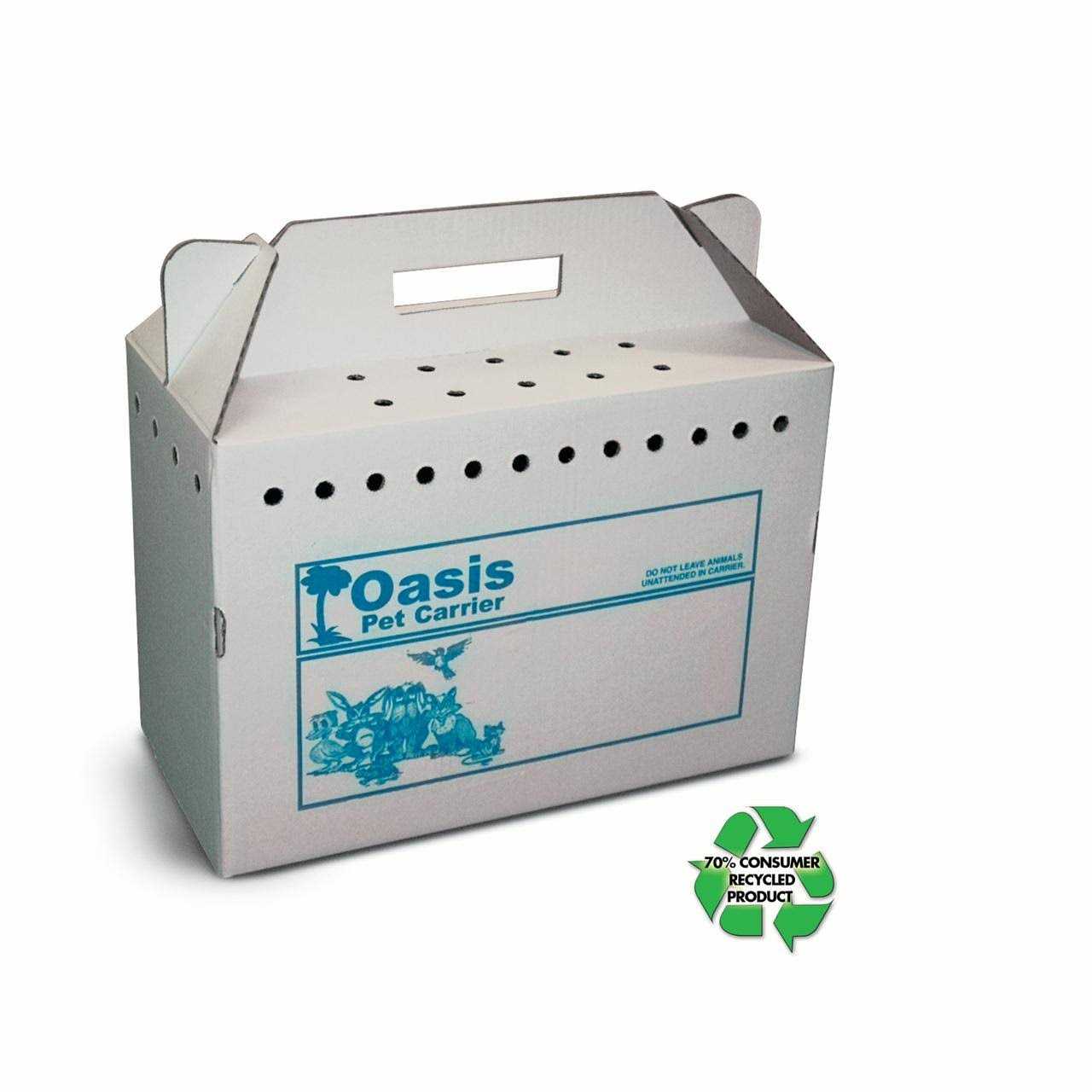 Oasis Disposable Pet Carrier Cardboard 17.5. x 12.25 x 8.75