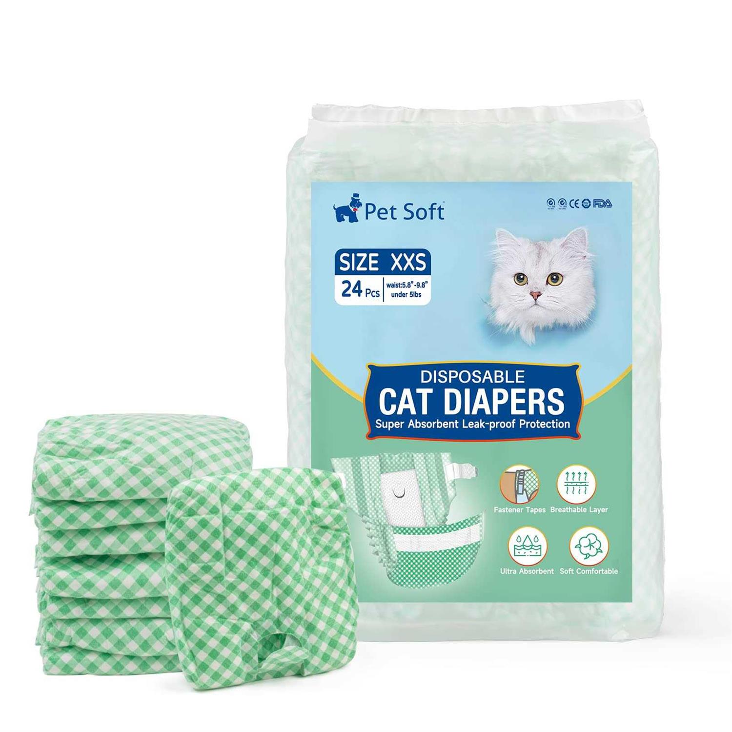 Pet Soft Disposable Cat Diapers Female Dog Diapers for Cats & Dogs in Heat Period or Urine Incontinence