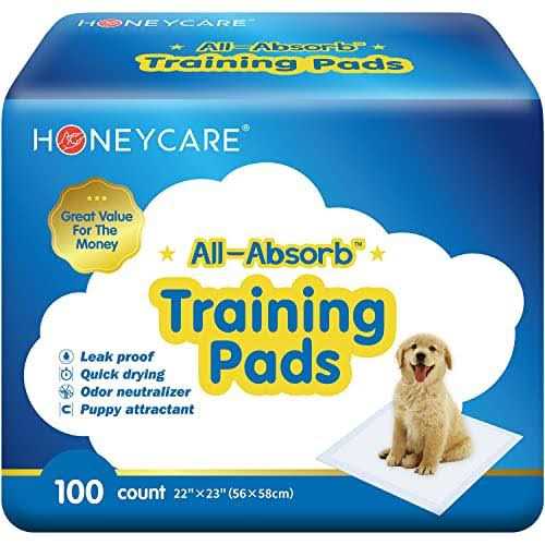 Honey Care All-Absorb Dog and Puppy Training Pads, Ultra Absorbent and Odor Eliminating