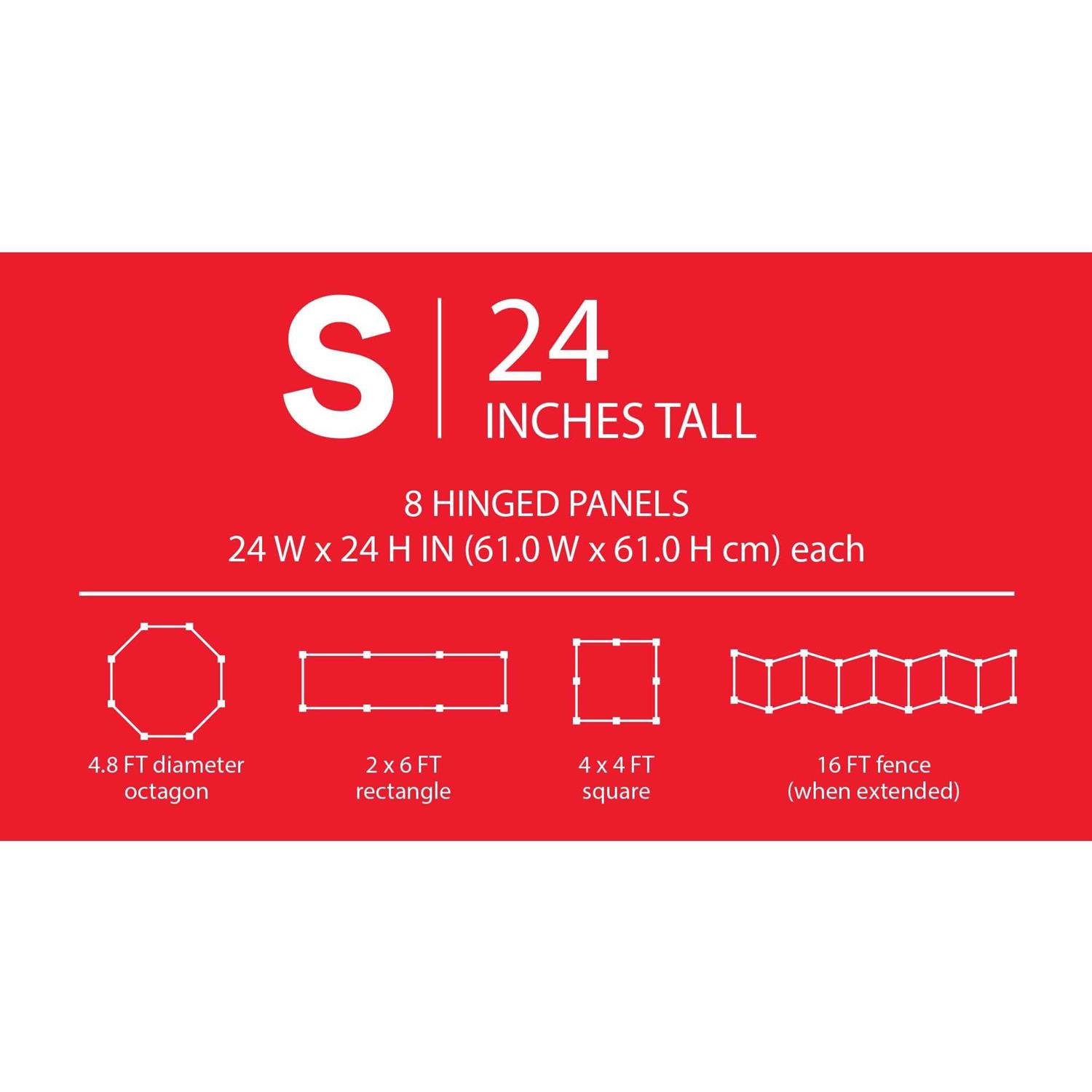 EveryYay Stretch Your Legs Adjustable Black Exercise Pen for Dogs