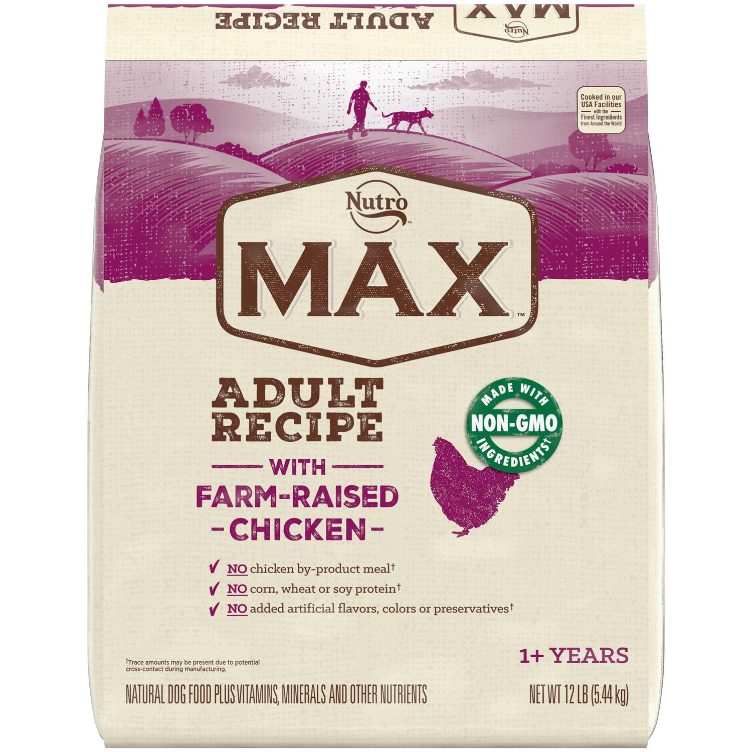 Nutro Max Adult Recipe Dry Dog Food with Farm-Raised Chicken