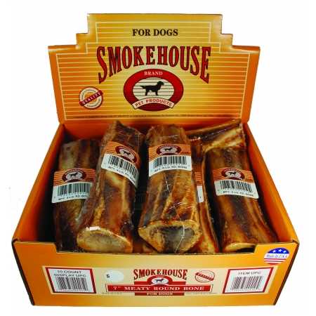 Smokehouse USA 7 Round Marrow Bone Dog Treats, case of 10