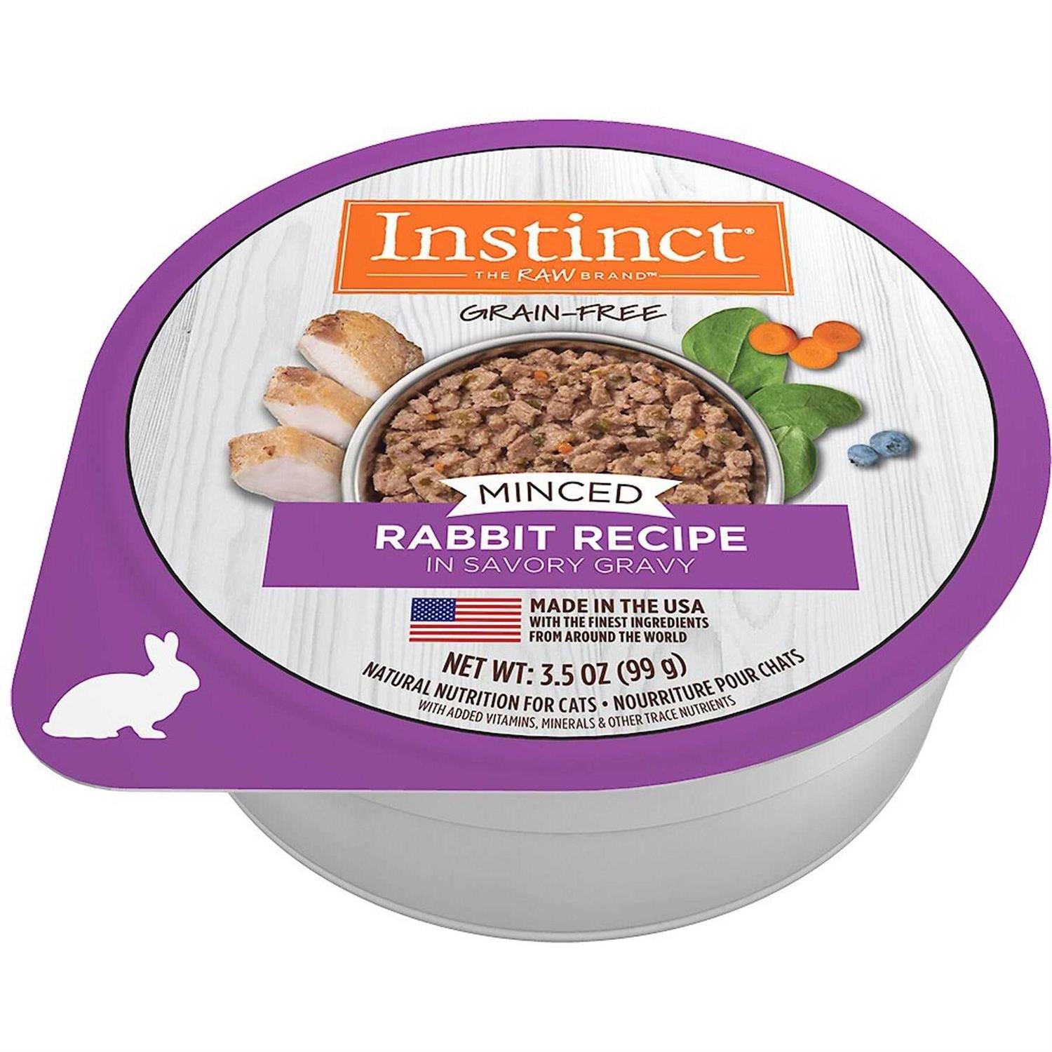 Instinct Grain-Free Minced Recipe Real Wet Cat Food Cups