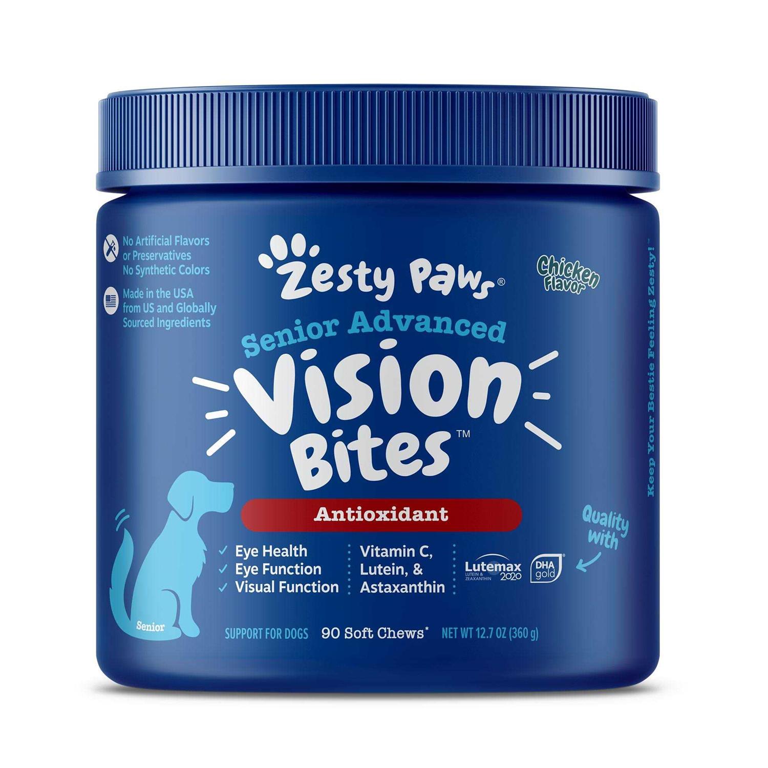 Zesty Paws Senior Advanced Vision Bites for Dogs