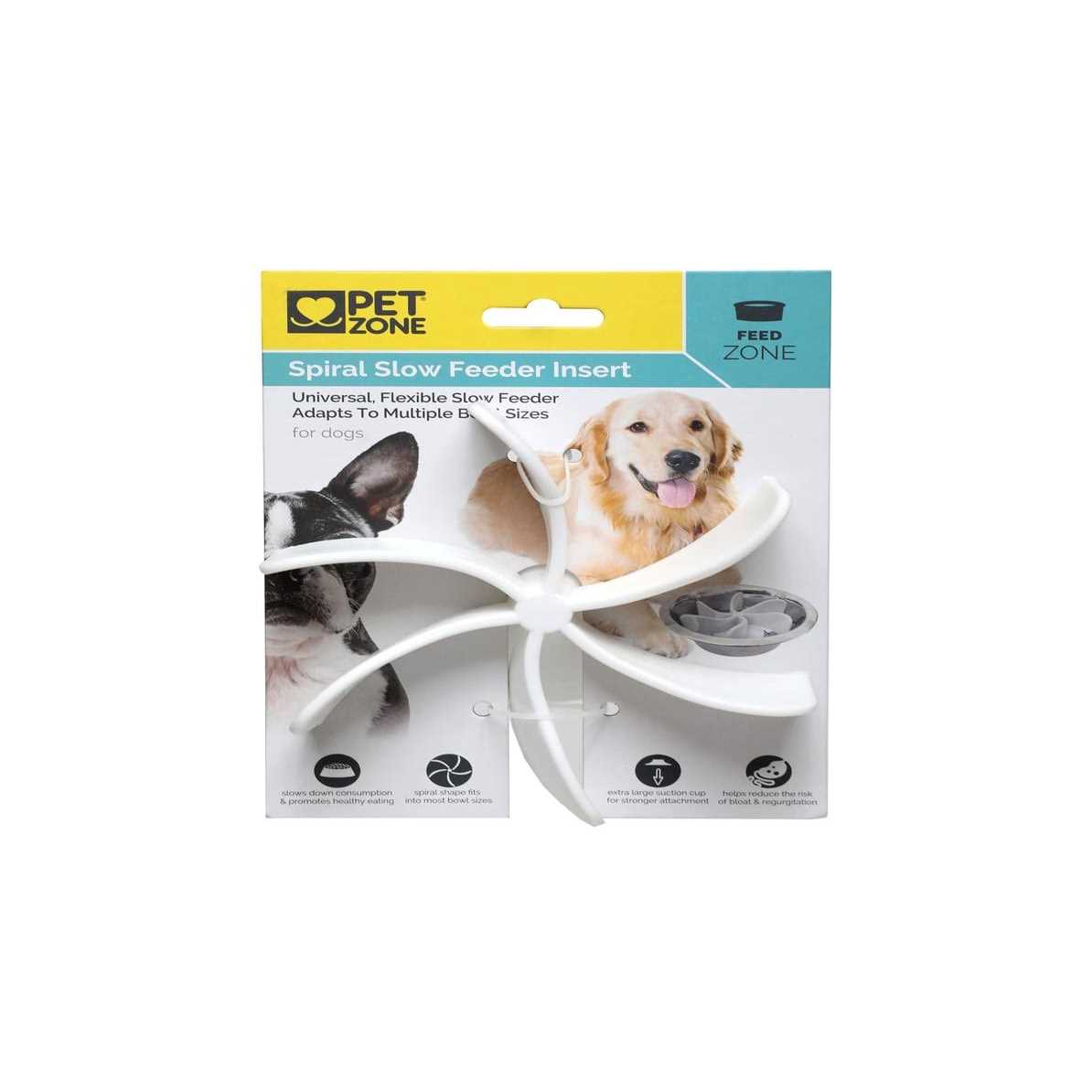 Petzone Boredom Busters Spiral White Dog Slow Feeder