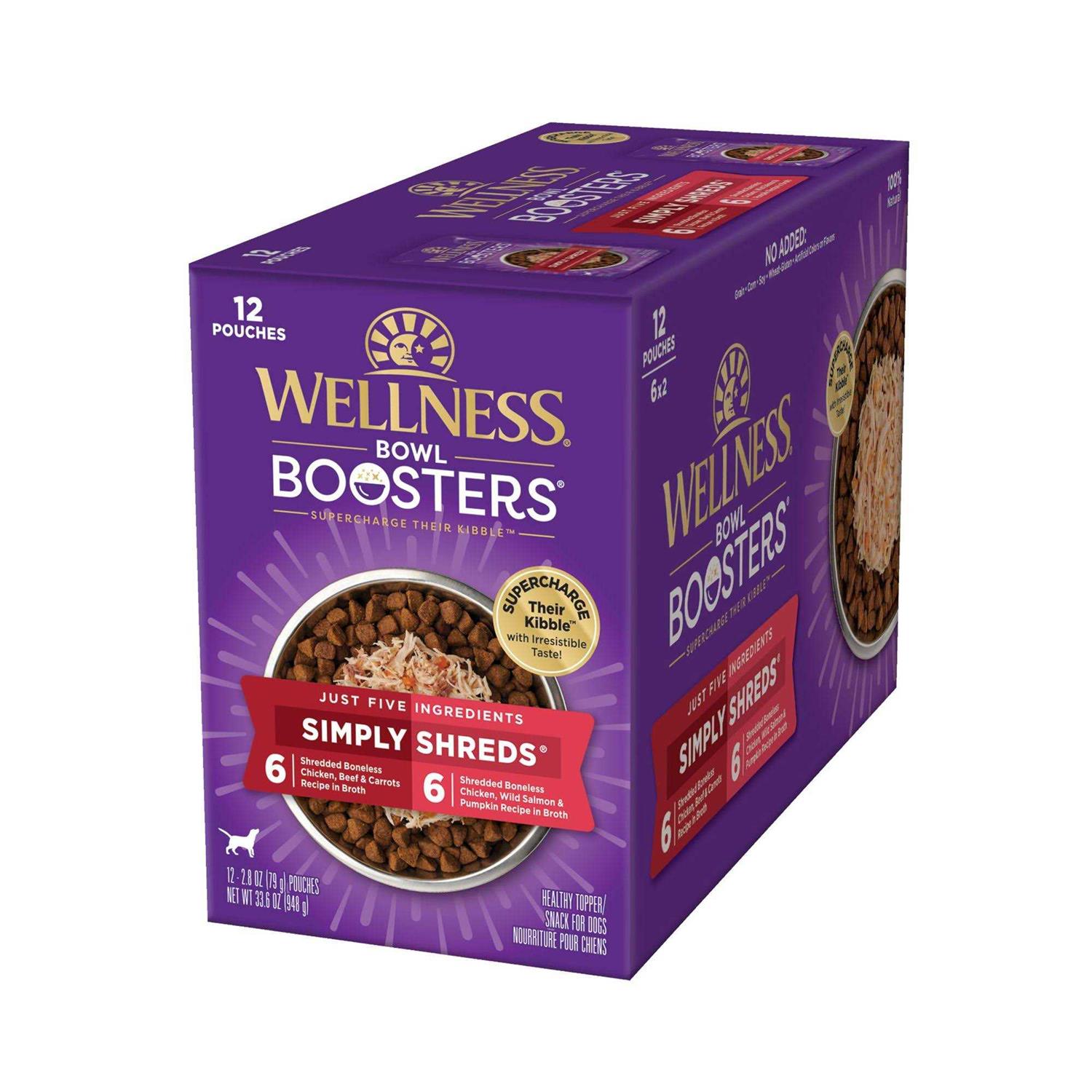 Wellness Bowl Boosters Simply Shreds Variety Pack Wet Dog Food