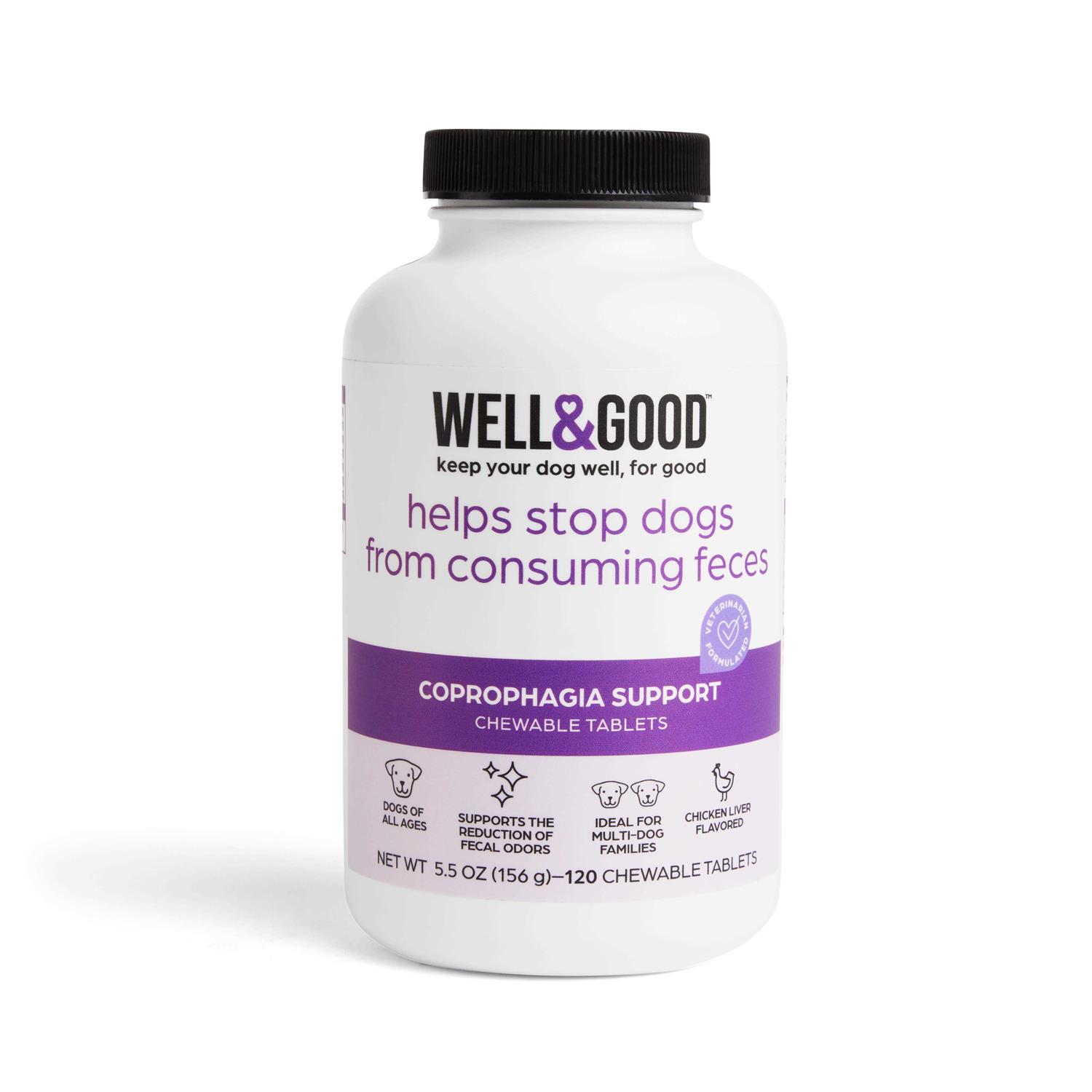 Well & Good Coprophagia Chewable Tablets for Dogs