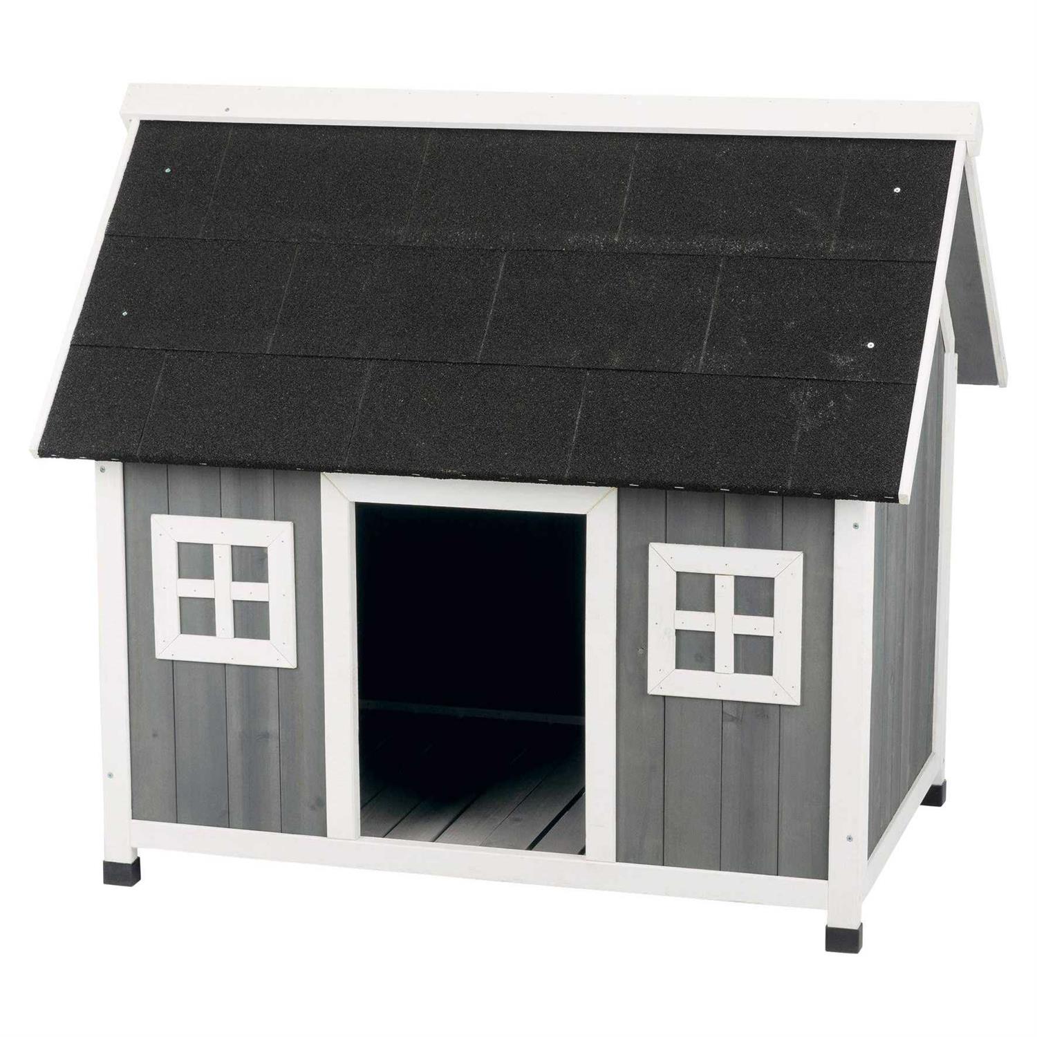 Trixie Pet Natura Barn Style Dog House Gray