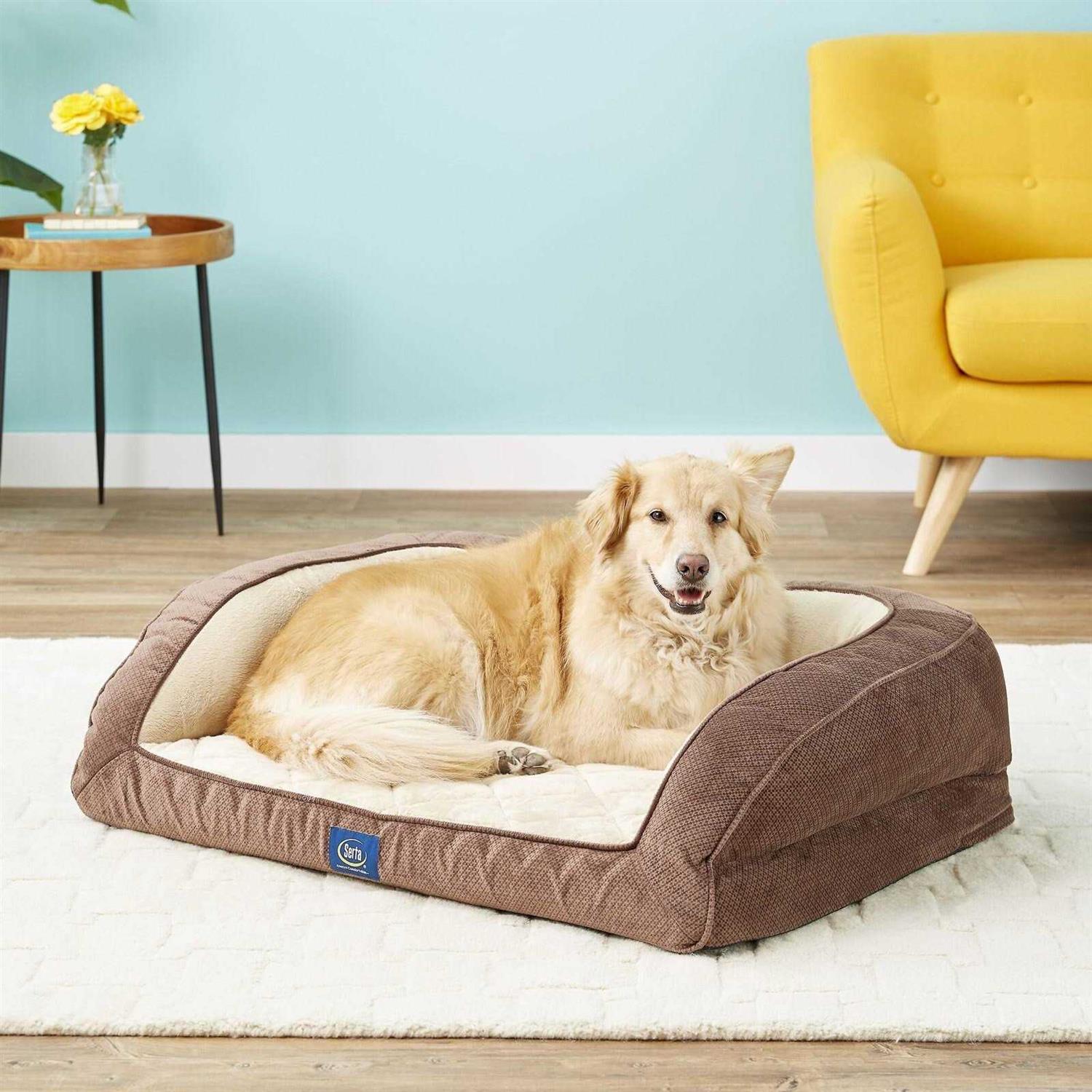 Serta Orthopedic Quilted Dog Cat Couch Bed