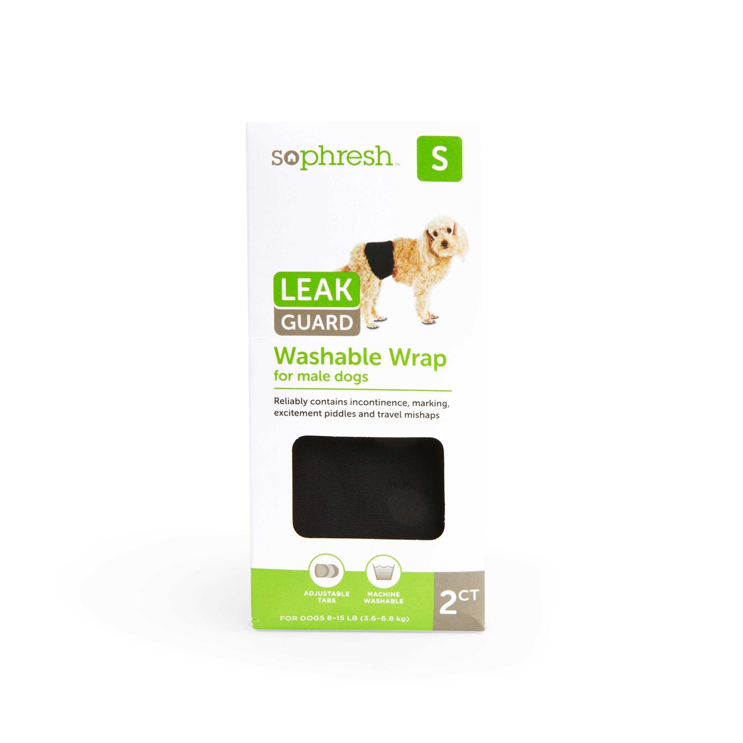 So Phresh Washable Leak Guard Wrap for Male Dogs