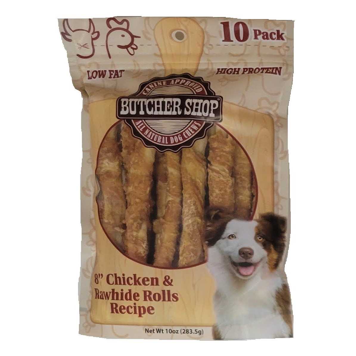 Butcher Shop Chicken Rawhide Rolls