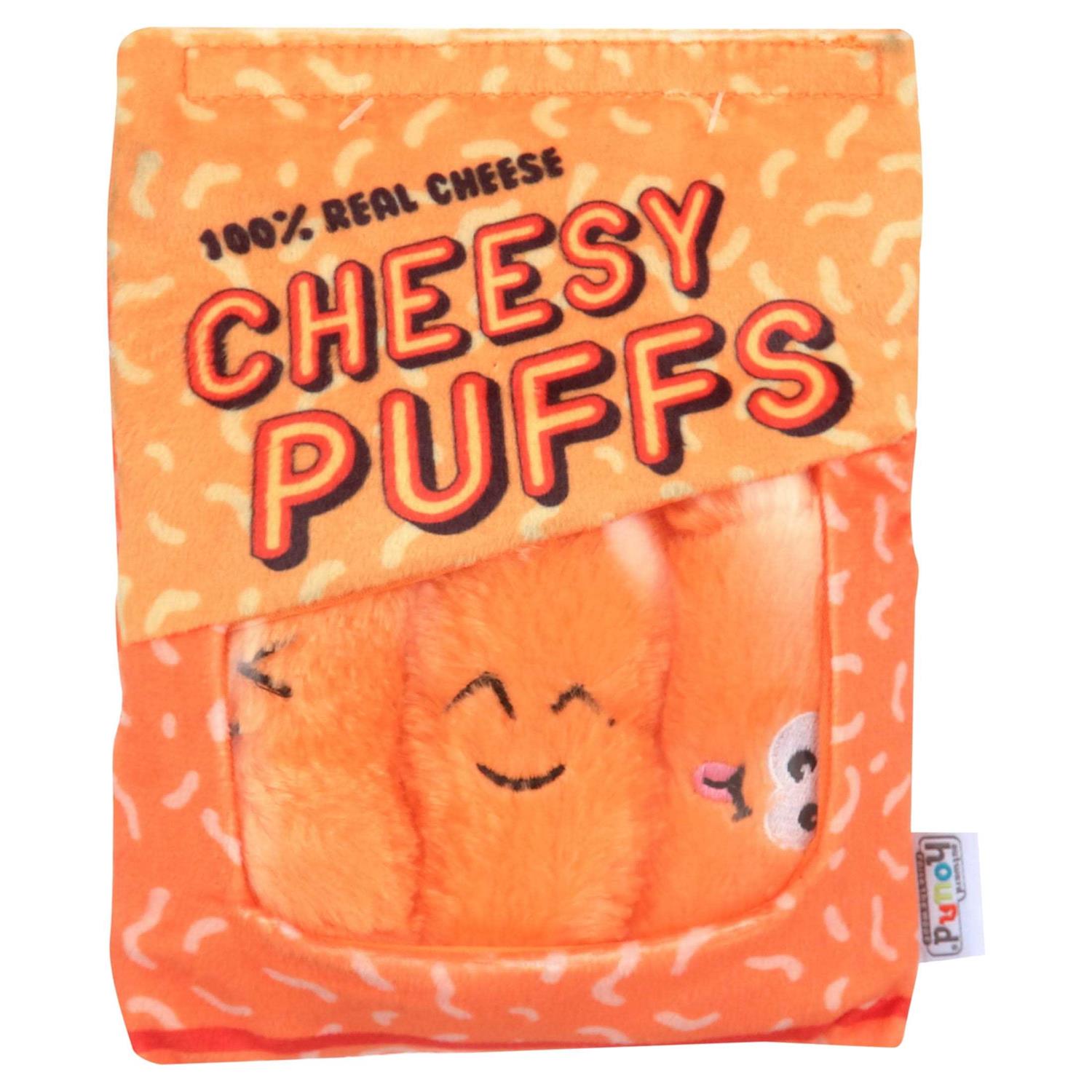 Outward Hound Puzzle Snack Bag Cheese Puff Plush Dog Toy