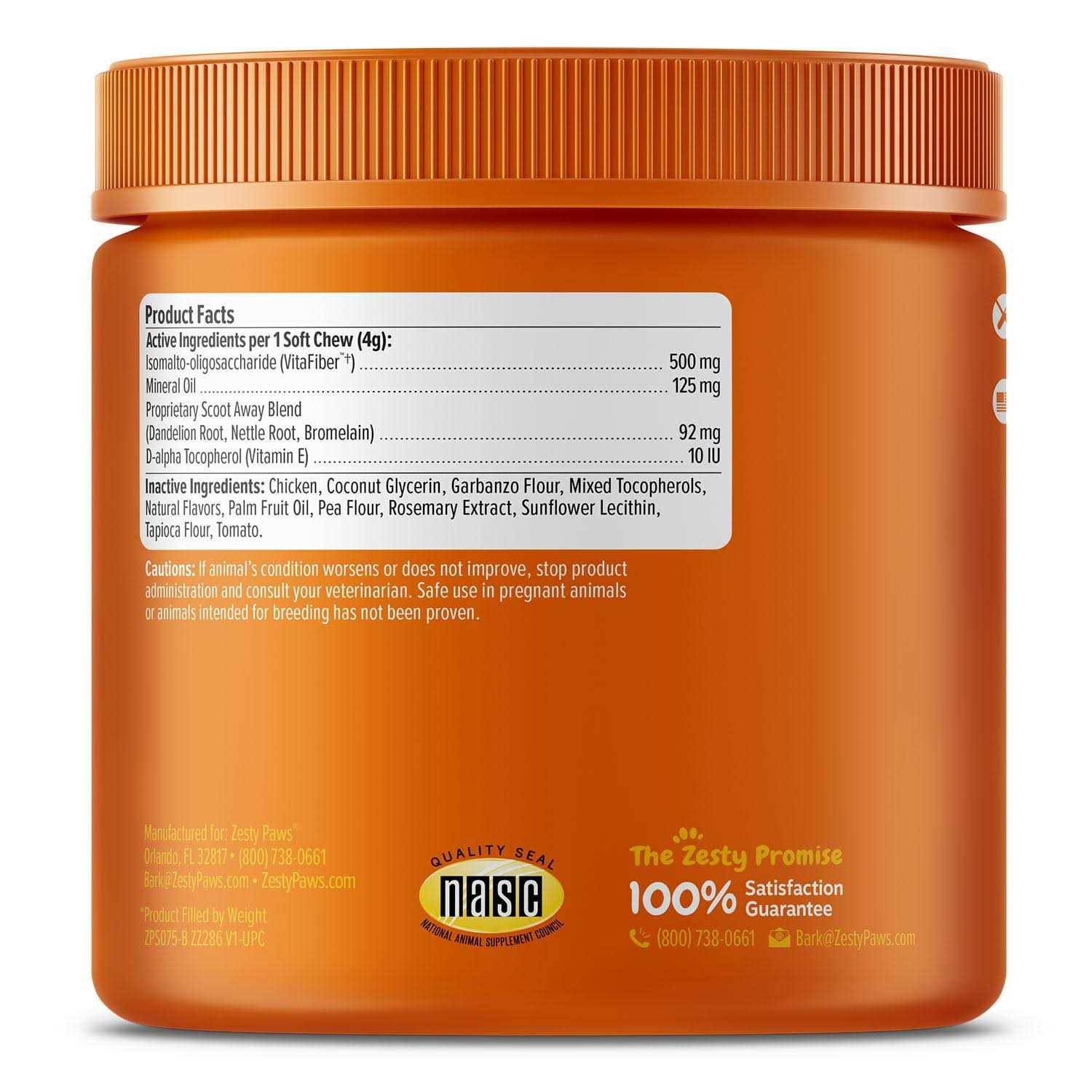 Zesty Paws Chicken Scoot Away Bites Soft Chews for Dogs