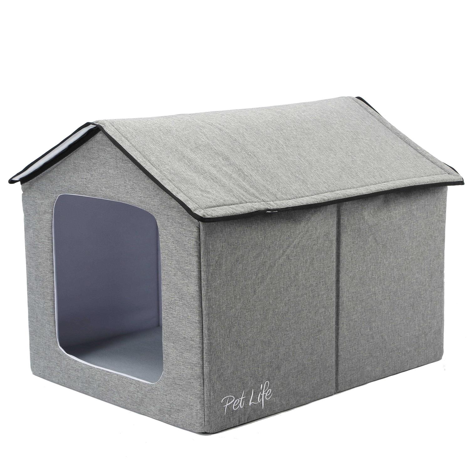 Pet Life Hush Puppy Electronic Heating and Cooling Smart Collapsible Pet House