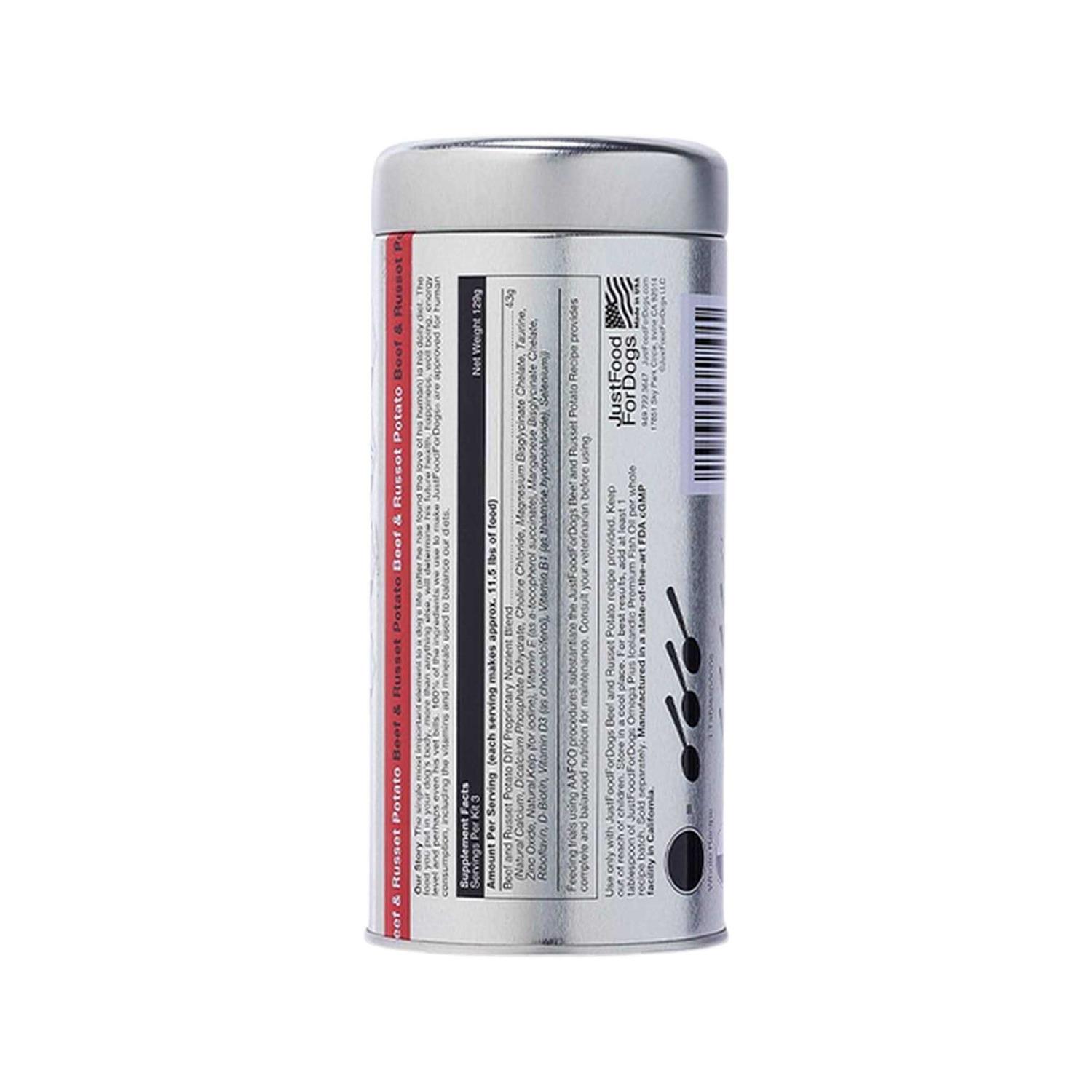 JustFoodForDogs Beef & Russet Potato Do It Yourself Nutrient Blend Dog Food