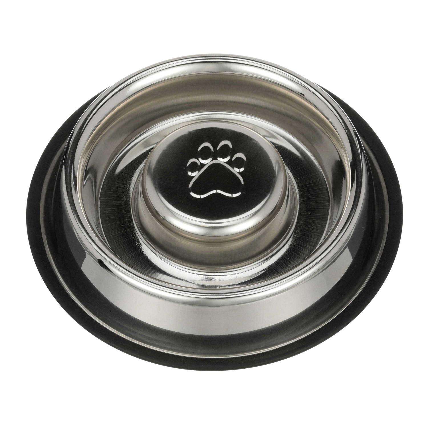 Neater Pet Brands Stainless Steel Slow Feed Bowl Non-Tip & Non-Skid