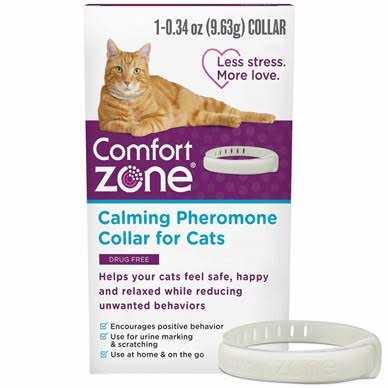 Comfort Zone 2 Pack Cat Calming Pheromone Collar for Cats De-Stress Your Cat