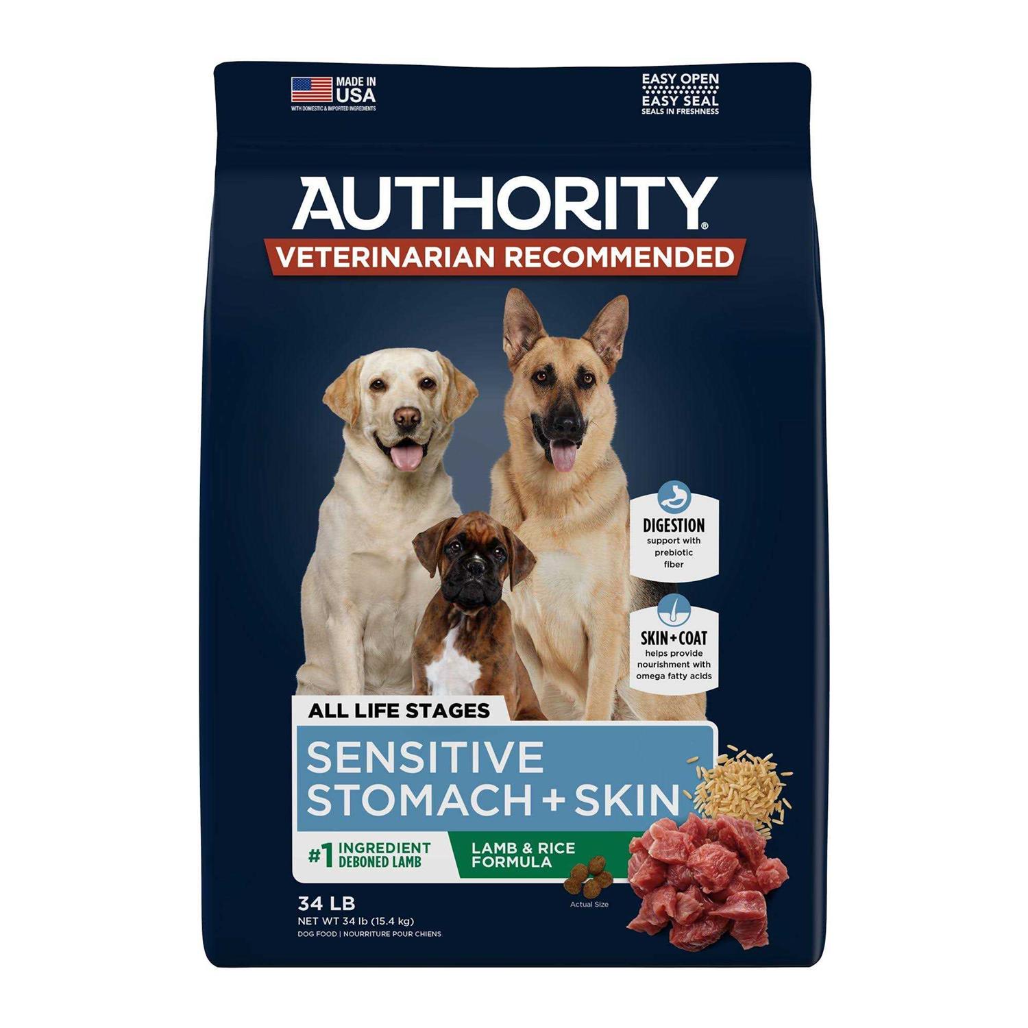 Authority Sensitive Stomach and Skin All Life Stage Dry Dog Food