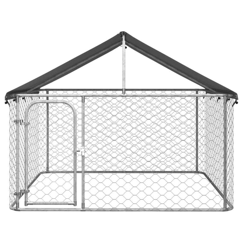vidaXL Outdoor Dog Kennel with Roof