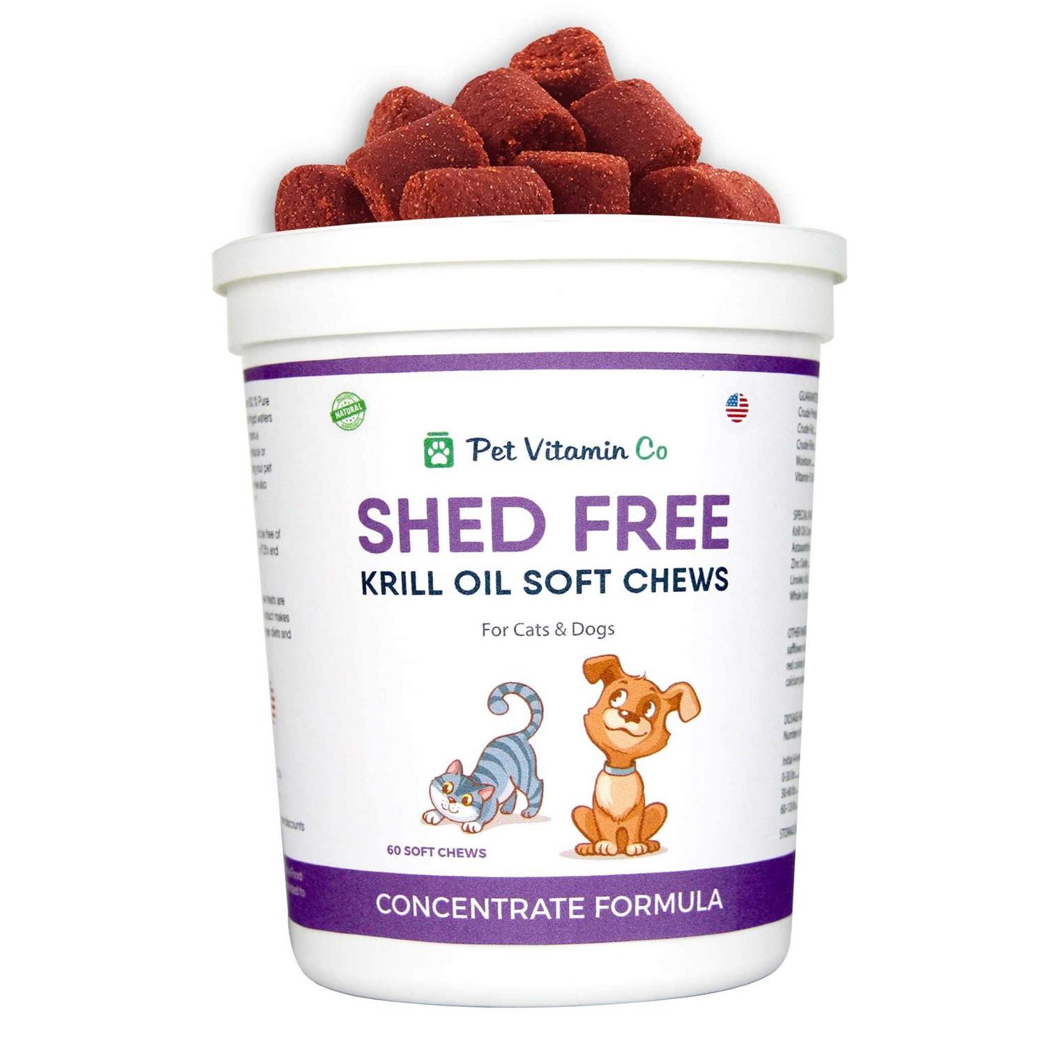 Pet Vitamin Co Krill Oil Shed-Free Soft Chews for Dogs